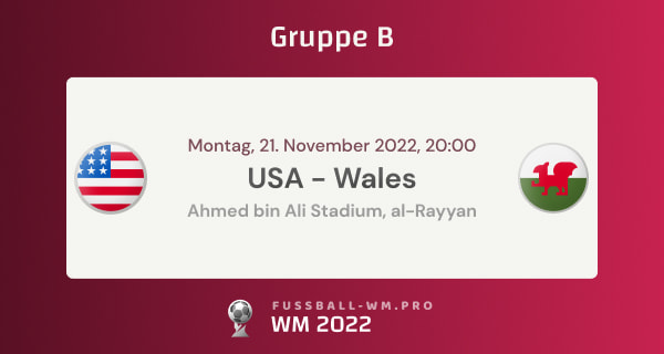 Wetten und Prognos für USA gegen Wales bei der WM 2022 mit Spiel-Tipp