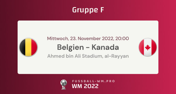 Vorschau und Prognose für Belgien - Kanada bei der WM 2022 in Gruppe F