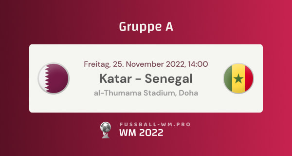 Vorschau mit Prognose und Quoten für Kater - Senegal in Gruppe A der WM 2022