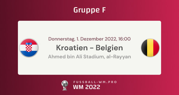 Vorschau mit Prognose, Wettquoten & Spiel-Tipp für Kroatien gegen Belgien bei der WM 2022