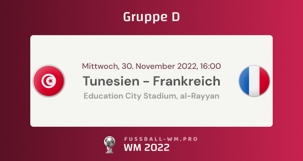 WM 2022 Tipp und Prognose zu Tunesien - Frankreich 