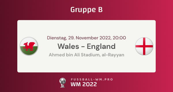 Wales - England WM 2022 Prognose