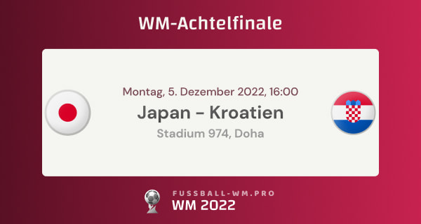 Japan - Kroatien WM 2022 Achtelfinale Prognose