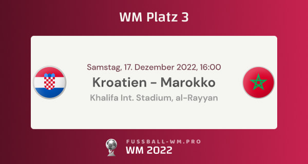 Partita di anteprima della Coppa del Mondo per il terzo posto Croazia e Marocco