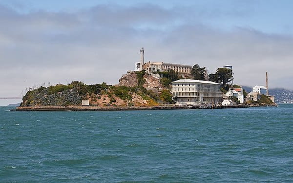 Insel & Gefängnis von Alcatraz in der San Francisco Bay Area