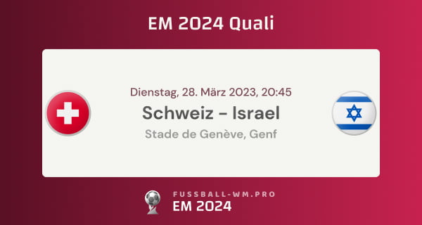 Prognose & Quoten für Schweiz gegen Israel in der Qualifikation für die EM 2024