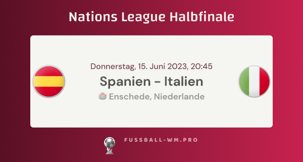 Prognose + Tipp zum Nations League Halbfinale Spanien- Italien