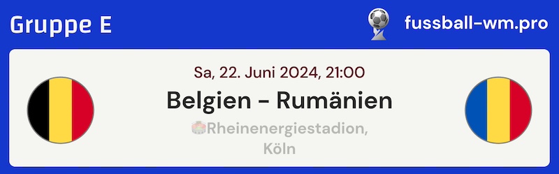 EM-Gruppe E, Belgien - Rumänien, 22.6