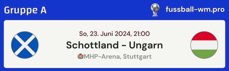 EM-Tipp, Schottland - Ungarn, 23.6
