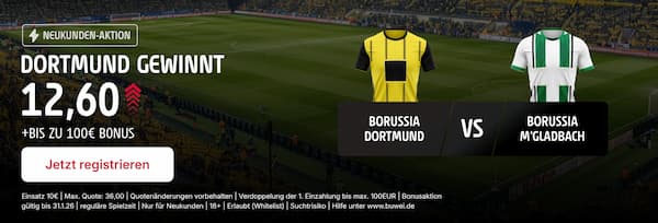 500% bessere BVB Quote bei Sieg gegen Gladbach!