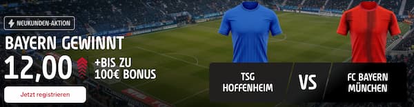 12er Quote bei Tipico auf Bayern gewinnt in Hoffenheim