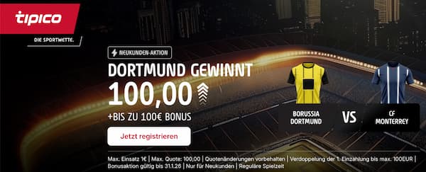100er Quote bei Tipico auf BVB Sieg