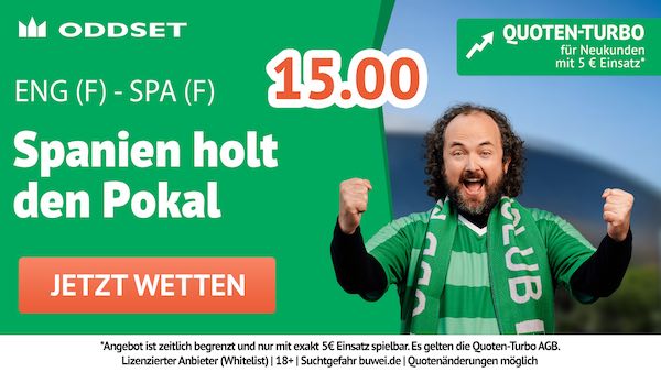 oddset quoten turbo auf spanien wird frauen europameister