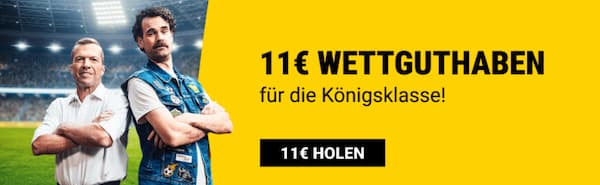 Sichere dir zum CL-Start 11€ Guthaben bei Interwetten!