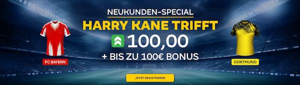 Quote 10 bei Merkur Bets auf Kane trifft gegen den BVB