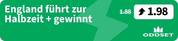 Bessere Oddset Quoten zum Duell England vs. Serbien