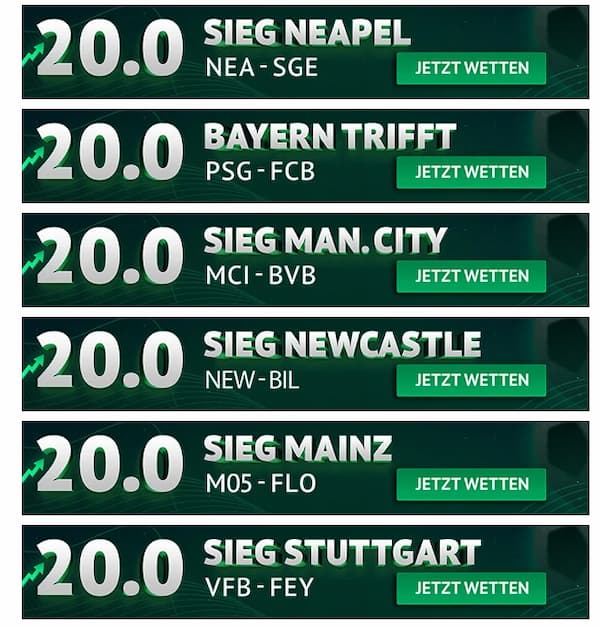 Oddset Quoten Turbo KW45 Europacup