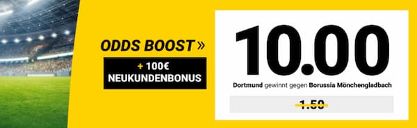 10er Quote bei Interwetten auf Dortmund besiegt Gladbach