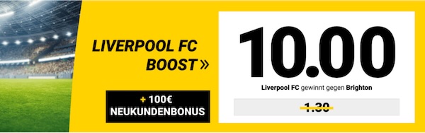 10er Quote bei Interwetten auf Sieg von Liverpool gegen Brighton