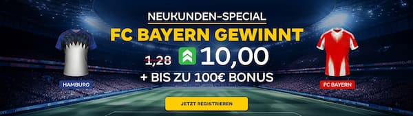 10er Quote bei Merkur Bets auf Bayern gewinnt beim HSV