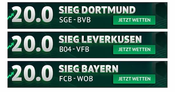 20er Quote bei Oddset zur Bundesliga in KW 2