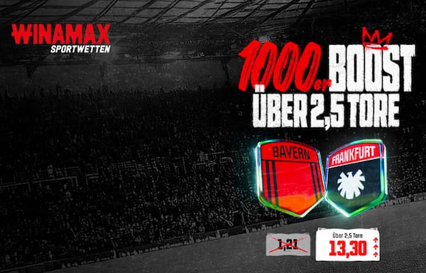 11-fache Winamax Quote zu Bayern vs Frankfurt