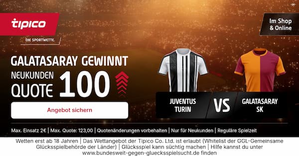 100er Quote auf Gala besiegt Juve