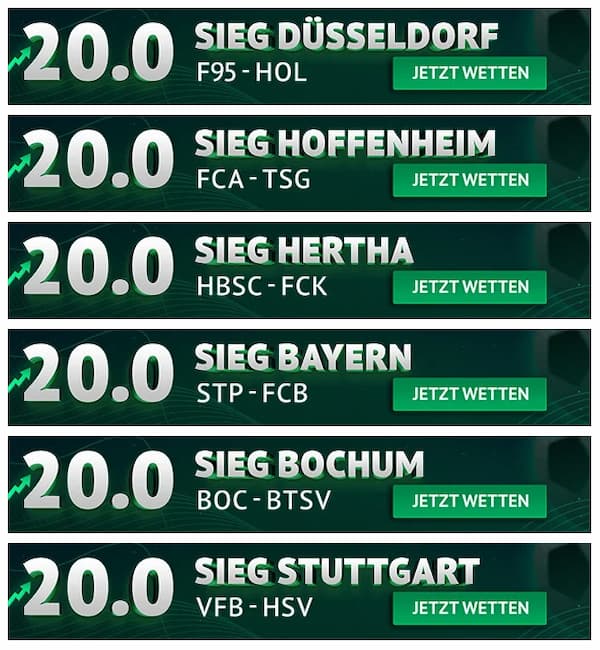 Oddset Boosts in KW 15