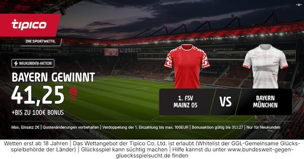tipico boost auf bayern gewinnt in mainz