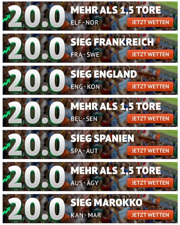 WM Sechzehntelfinale Oddset Boosts