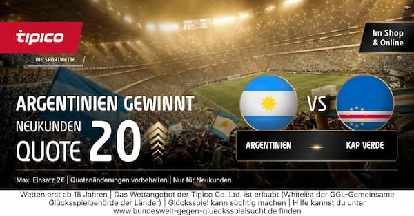 Argentinien Kap Verde Quoten bei Tipico