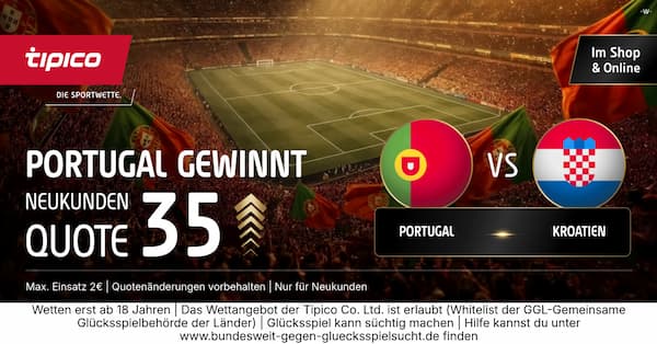 Portugal Kroatien Quoten bei Tipico