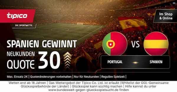 Portugal Spanien Quoten bei Tipico