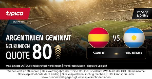 Tipico Quoten zum WM Finale
