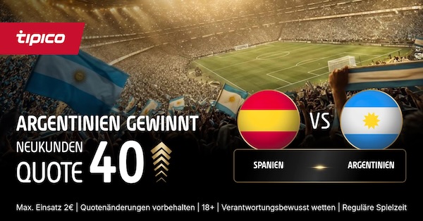 tipico boost auf argentinien gewinnt gegen spanien