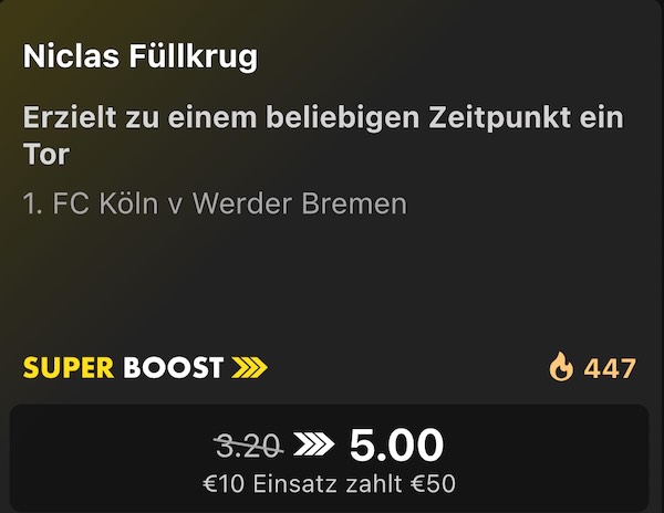 bet365 fc köln werder bremen super boost