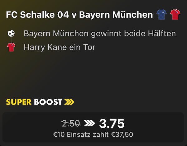 bet365 fc schalke 04 bayern münchen super boost