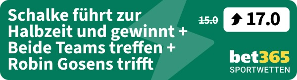 bet365 schalke elversberg wett boost