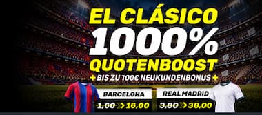DAZN Bet Boost zum El Clasico zwischen Barca und Real