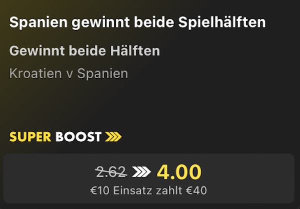bet365 kroatien spanien super boost