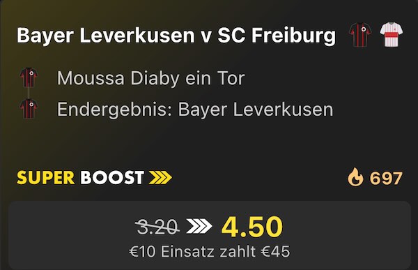 bet365 bayer leverkusen sc freiburg super boost