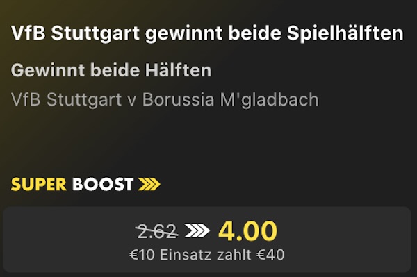 bet365 vfb stuttgart borussia mönchengladbach super boost