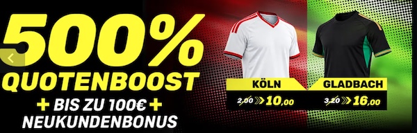 dazn bet 500% köln gladbach quotenboost
