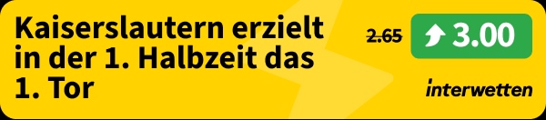interwetten odds boost auf kaiserslautern erzielt gegen leverkusen in der ersten halbzeit das erste tor