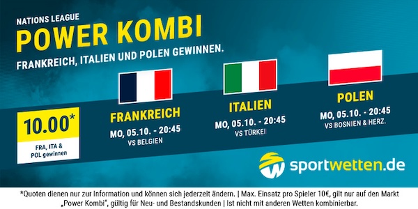 sportwetten.de nations league power kombi auf frankreich italien und polen gewinnen