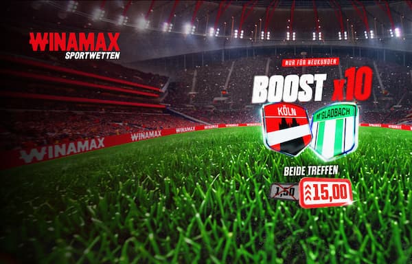Köln vs Gladbach Boost bei Winamax